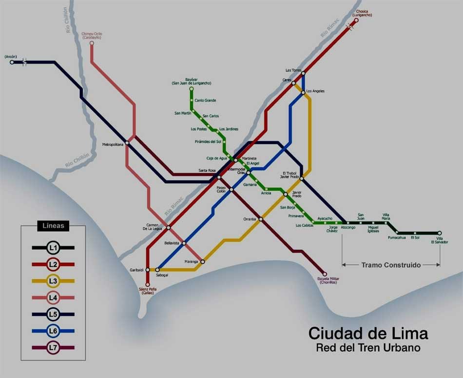 Метро Lima Перу карте