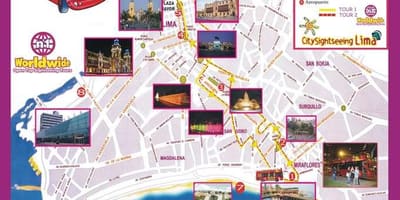 Туристическая карта Лима Перу