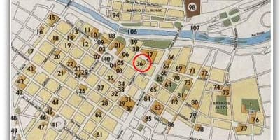 Карта исторического центра Лимы