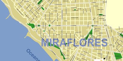 Мирафлорес карта, Лима 